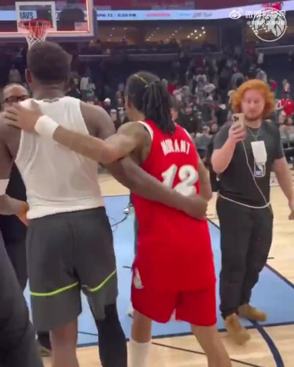 狼王&槍王惺惺相惜！華子賽后與莫蘭特相互致意！